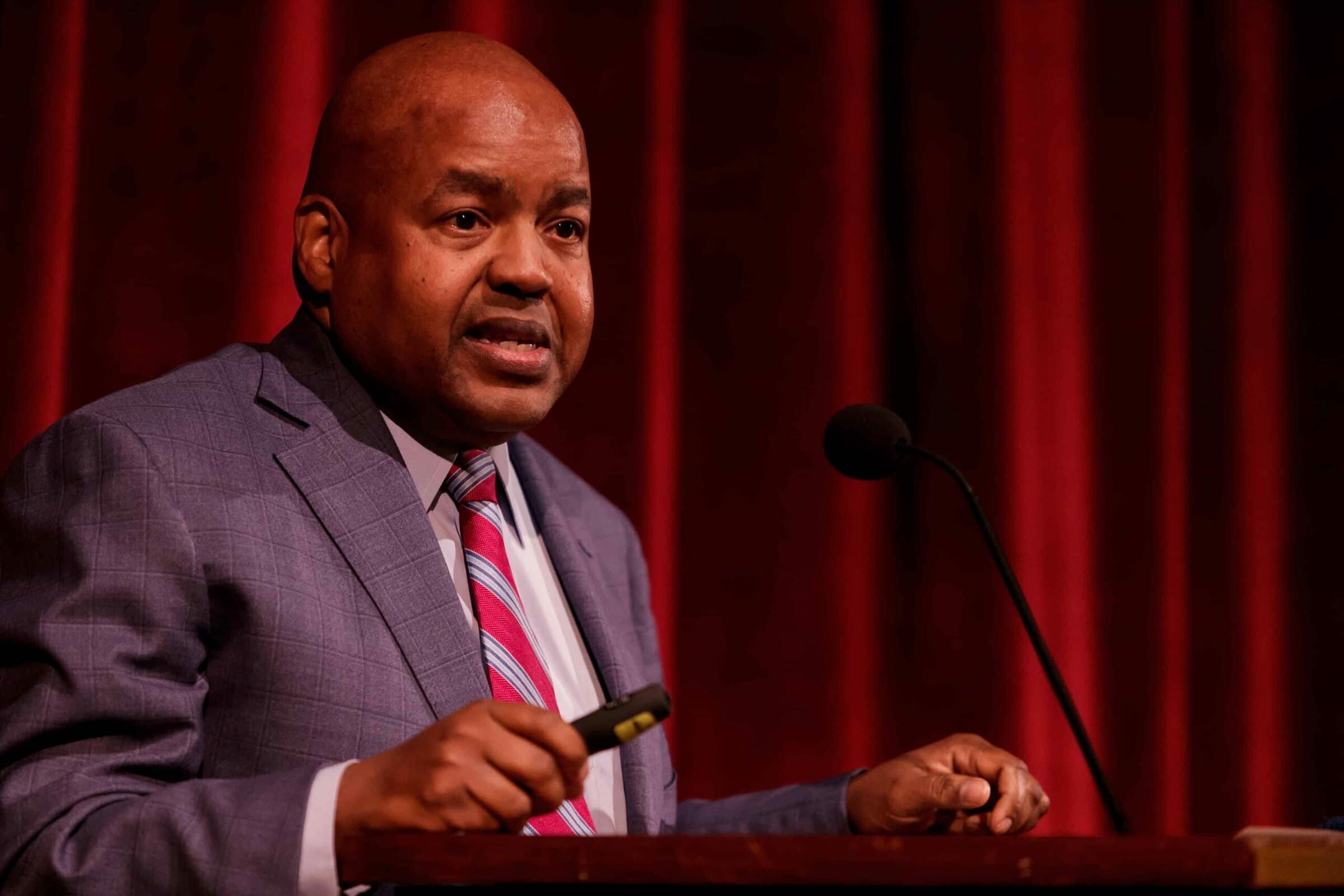 Victor Wilson speaks during the Brenau University Martin Luther King Jr. Convocation.