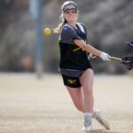 Bonnie Lauman practices a shot during a lacrosse practice at Riverside Military Academy on Friday, Jan. 26, 2018 in Gainesville, Ga. (AJ Reynolds/Brenau University)