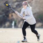 Hannah Vigil-Shuck practices a running shot during a lacrosse practice at Riverside Military Academy on Friday, Jan. 26, 2018 in Gainesville, Ga. (AJ Reynolds/Brenau University)