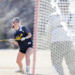 Bonnie Lauman shoots during a lacrosse practice at Riverside Military Academy on Friday, Jan. 26, 2018 in Gainesville, Ga. (AJ Reynolds/Brenau University)