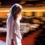 Nursing student walking across the stage