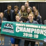 Brenau swimmers pose for a photo after winning the Appalachian Athletic Conference Swimming & Diving Championship Meet on Saturday, Feb. 9, 2019 in Kingsport, Tenn. Brenau won the meet and are Appalachian Athletic Conference Champions for the second straight year. (AJ Reynolds/Brenau University)