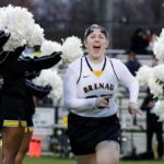 Brenau's Hannah Vigil-Shuck, a senior from Columbus, Ga., takes the field before the first Brenau lacrosse match against Georgetown College on Friday, Feb. 9, 2018 in Gainesville, Ga. (AJ Reynolds/Brenau University)