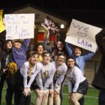 Brenau players and students pose for a photo after the first Brenau lacrosse match against Georgetown College on Friday, Feb. 9, 2018 in Gainesville, Ga. (AJ Reynolds/Brenau University)