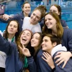 Swimmers taking a picture