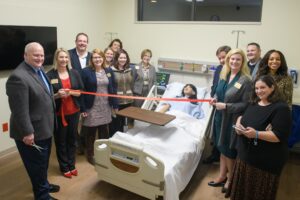 Brenau University unveiled a new nursing simulation lab at the North Atlanta Campus in Norcross, Ga. Undergraduate and graduate nursing students will use the lab, with multiple rooms modeled after a hospital wing to hone their skills and practice on lifelike mannequins. (AJ Reynolds/Brenau University)