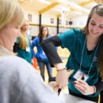 student providing care