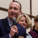 Andrew Pedry, a teacher at Riverside Military Academy, speaks during the Masters of Teaching: Life Changers at Work on Wednesday, March 21, 2018. (AJ Reynolds/Brenau University)