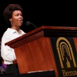 Brenau SGA President Simone Lewis speaks during the Brenau University Honors Convocation on Thursday, April 12, 2018. (AJ Reynolds/Brenau University)