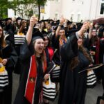 Students celebrate.