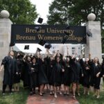 May 5, 2018 - Gainesville, Ga: ANU-Brenau University students throw their mortarboard into the air Saturday May 5, 2018 in Gainesville, Ga. (Jason Getz for Brenau University)