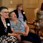 Anne Skelder listens to someone talking