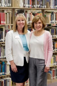 Dean of The Women's College of Brenau University Debra Dobkins, left, and author Jacquelyn Dowd Hall.