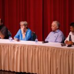 Blue Cole, Jaclyn White, Keith Guernsey, Tori Bailey present "Process to Publishing" during LitFest at the Brenau University Downtown Center. (AJ Reynolds/Brenau University)