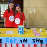 Megan Reddick and Brittany Brookins as Thing 1 and Thing 2 during LitFest at the Brenau University Downtown Center. (AJ Reynolds/Brenau University)