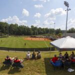Brenau and the University of Georgia softball teams play an exhibition doubleheader at Pacolet Milliken Field at the Ernest Ledford Grindle Athletics Park on Saturday, Sept. 22, 2018. (AJ Reynolds/Brenau University)