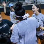 students screaming while on the field