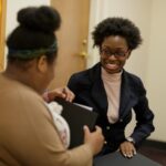 Diamond Wood and Dejah Williams during the 16th annual Brenau University Mock Mediation Invitational tournament.