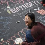 Happy birthday chalk signings.