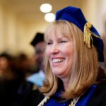 Dr. Dobkins in graduation regalia