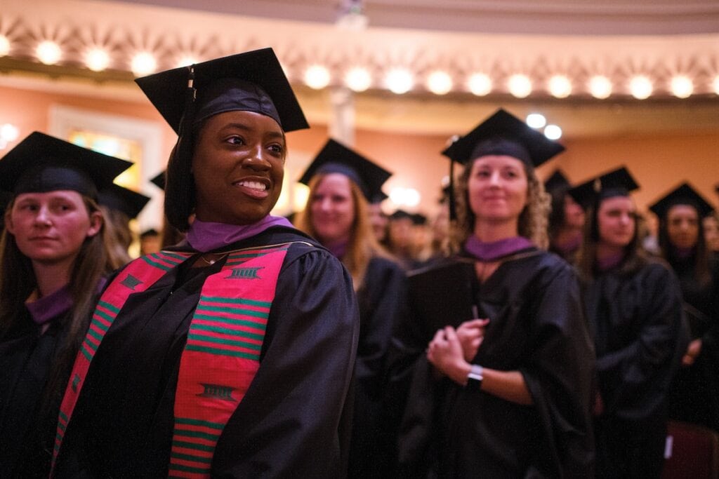 Kevondria Kiera Cager during the Brenau University Graduate Commencement ceremony on Friday, Dec. 14, 2018 in Gainesville, Ga. (AJ Reynolds/Brenau University)