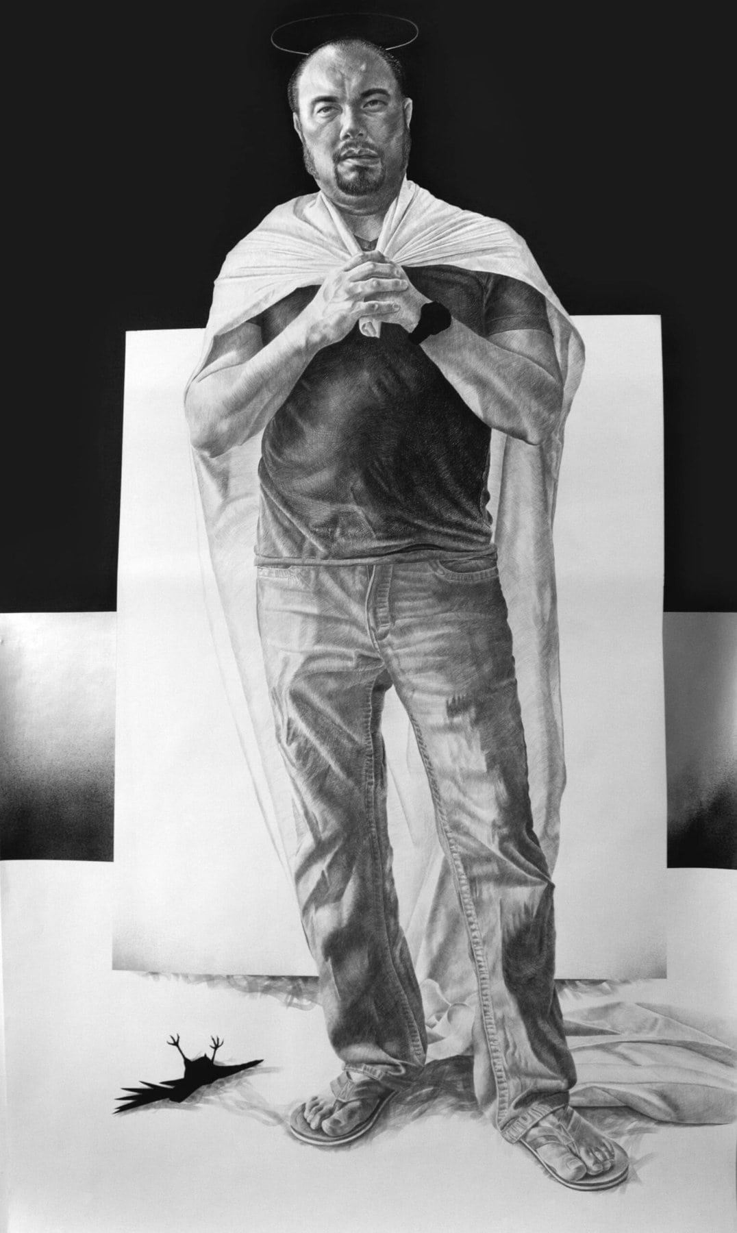 Abel Alejandre, "I Can Do Anything", graphite and paint on paper, 2015