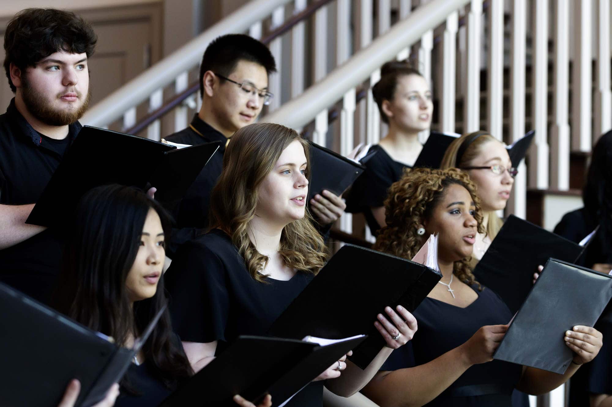 The vocal chamber ensemble performs