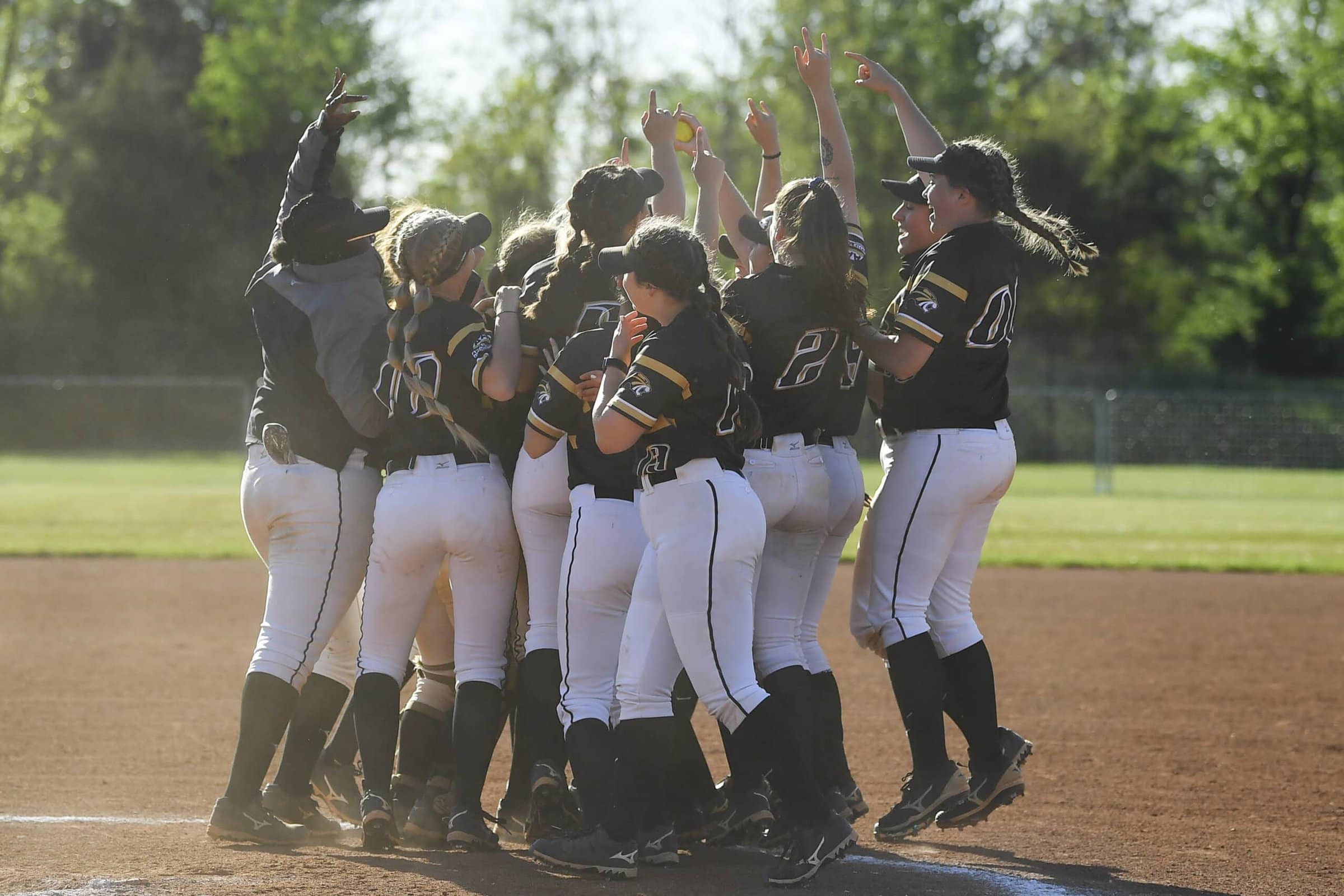 Softball team celebrates