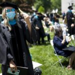 Person in sunglasses, mask and regalia