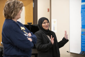 A poster presentation at the Research Symposium. 