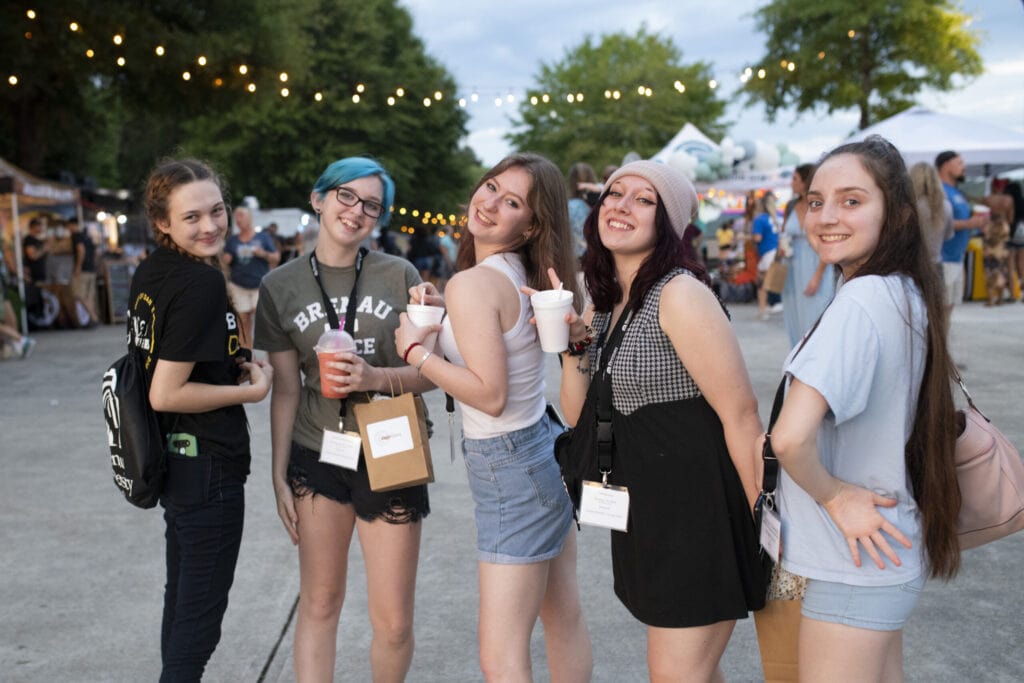 Students at the Beach Bash. 2