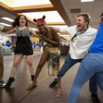 Students having fun in the Trustee Library.