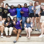 Student leaders on the steps of Crudup Hall.