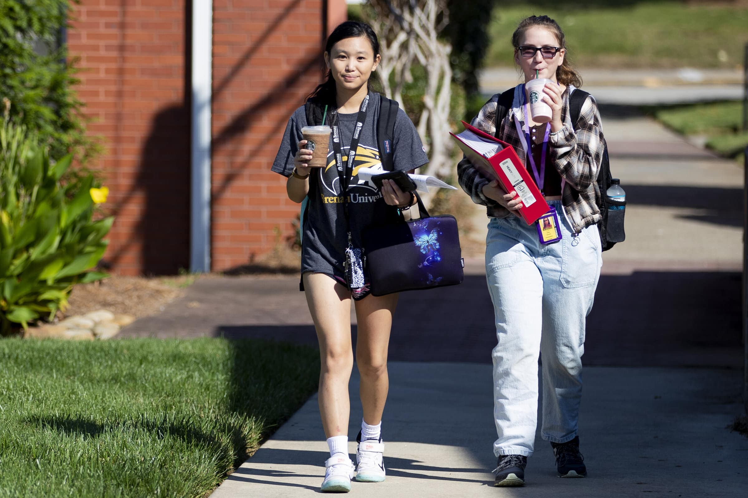 Students walking