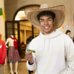 A student celebrates Hispanic Heritage Month