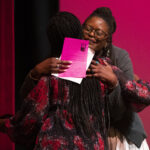 Dr. Sheena Weghorn hugs Tyra Wimpye