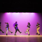 The step team mid-performance