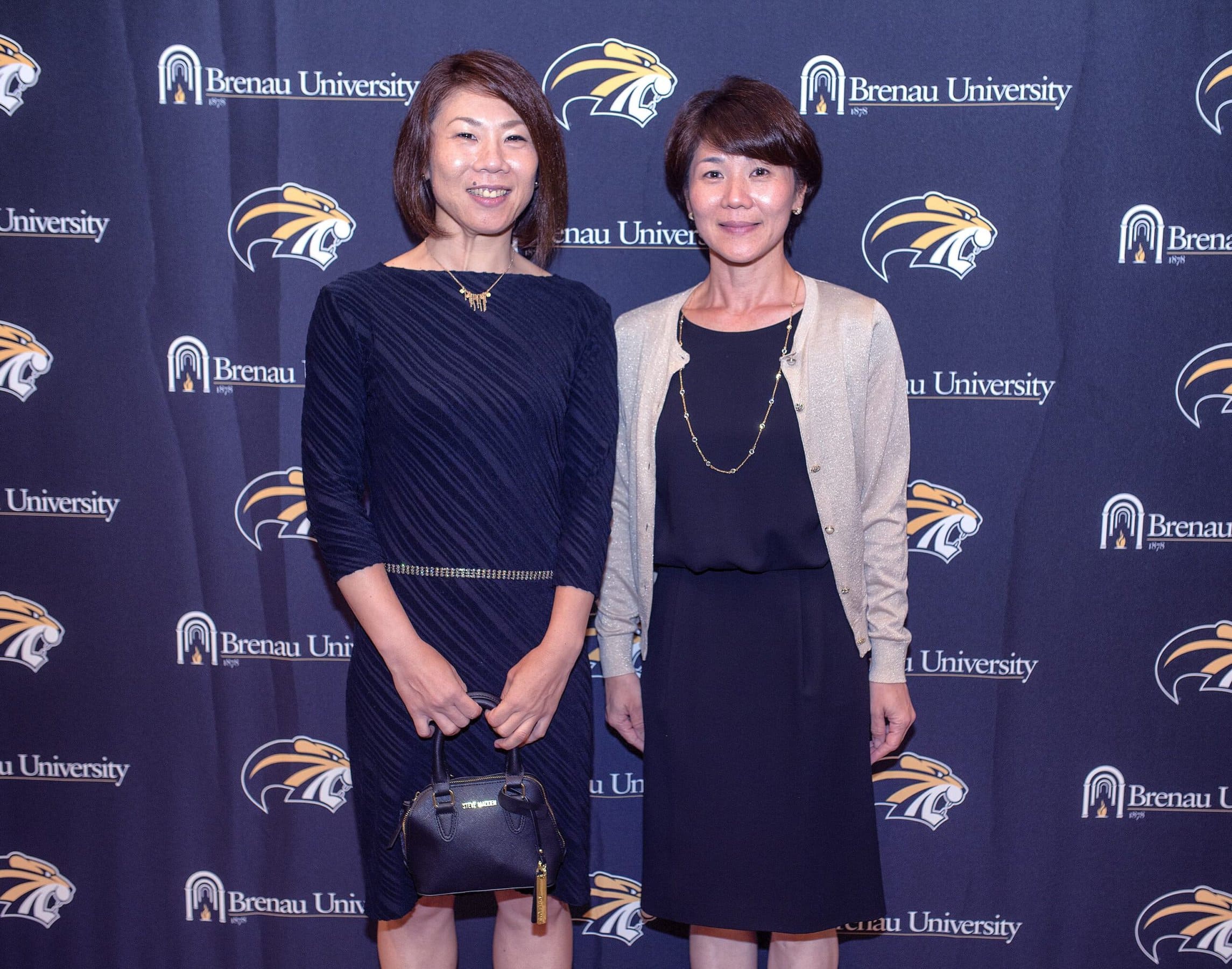 Maiko Noda-Hashimoto, left, Brenau tennis player from 1996-1999, and her sister Ayako Noda-Horie, Brenau tennis player from 1993-1997.