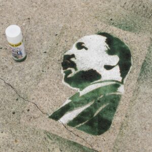 Sidewalk art of MLK