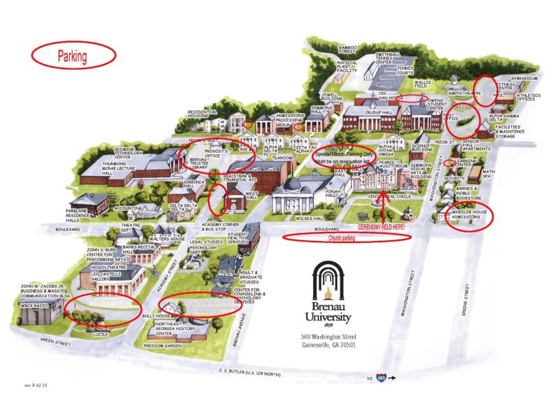 Graduation Parking Map preview