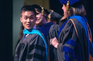 Clinical Doctorate in Physical Therapy Candidate Andrew Thuc Phan is hooded