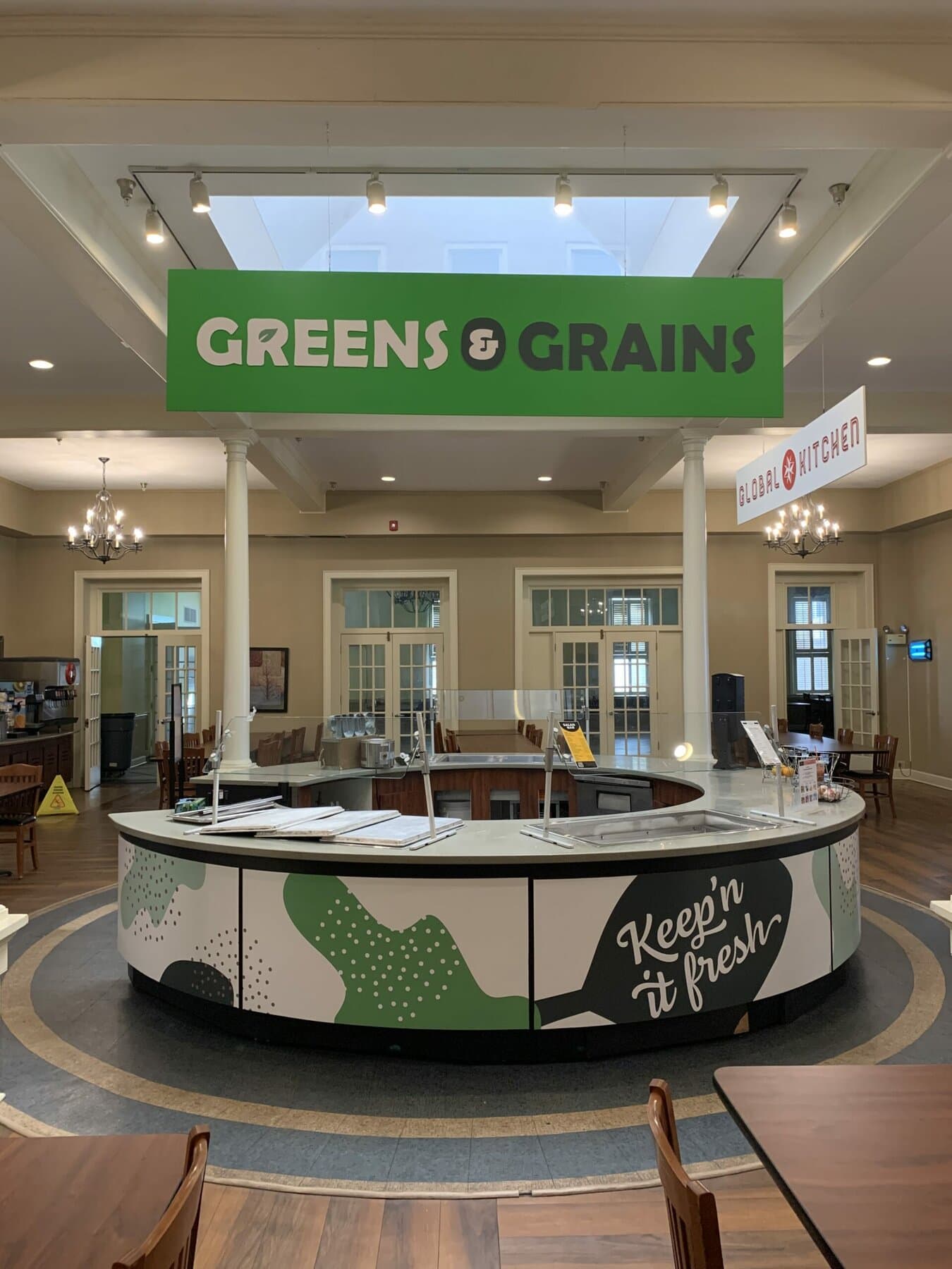 Greens and Grains station in Hopkins Dining Hall