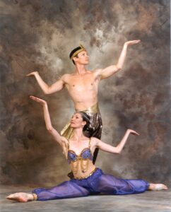 Jolie Long Carlton, longtime Brenau University professor and chair of the Department of Dance, performs with Vincas Greene, Brenau professor from 1994-2015 and dance department chair from 2005-2015.