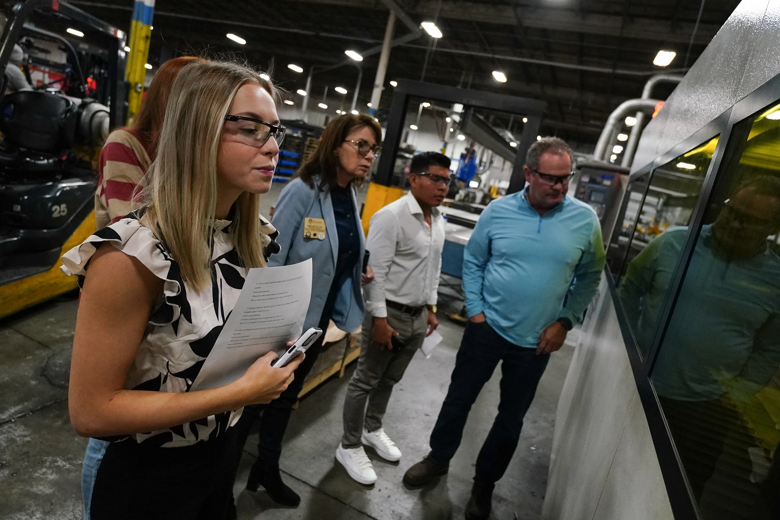 students tour Lasercraft manufacturing facility