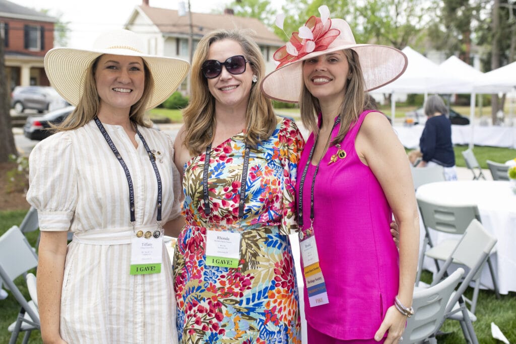 three women wearing spring dresses