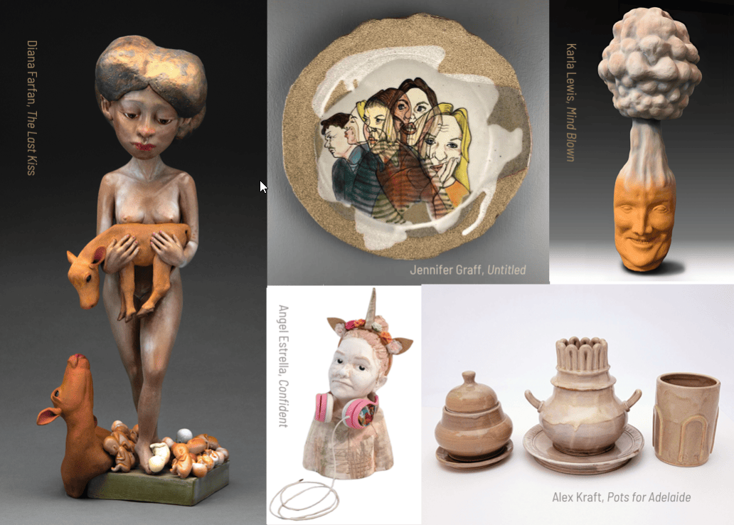 A selection of works in the Seize the Clay show