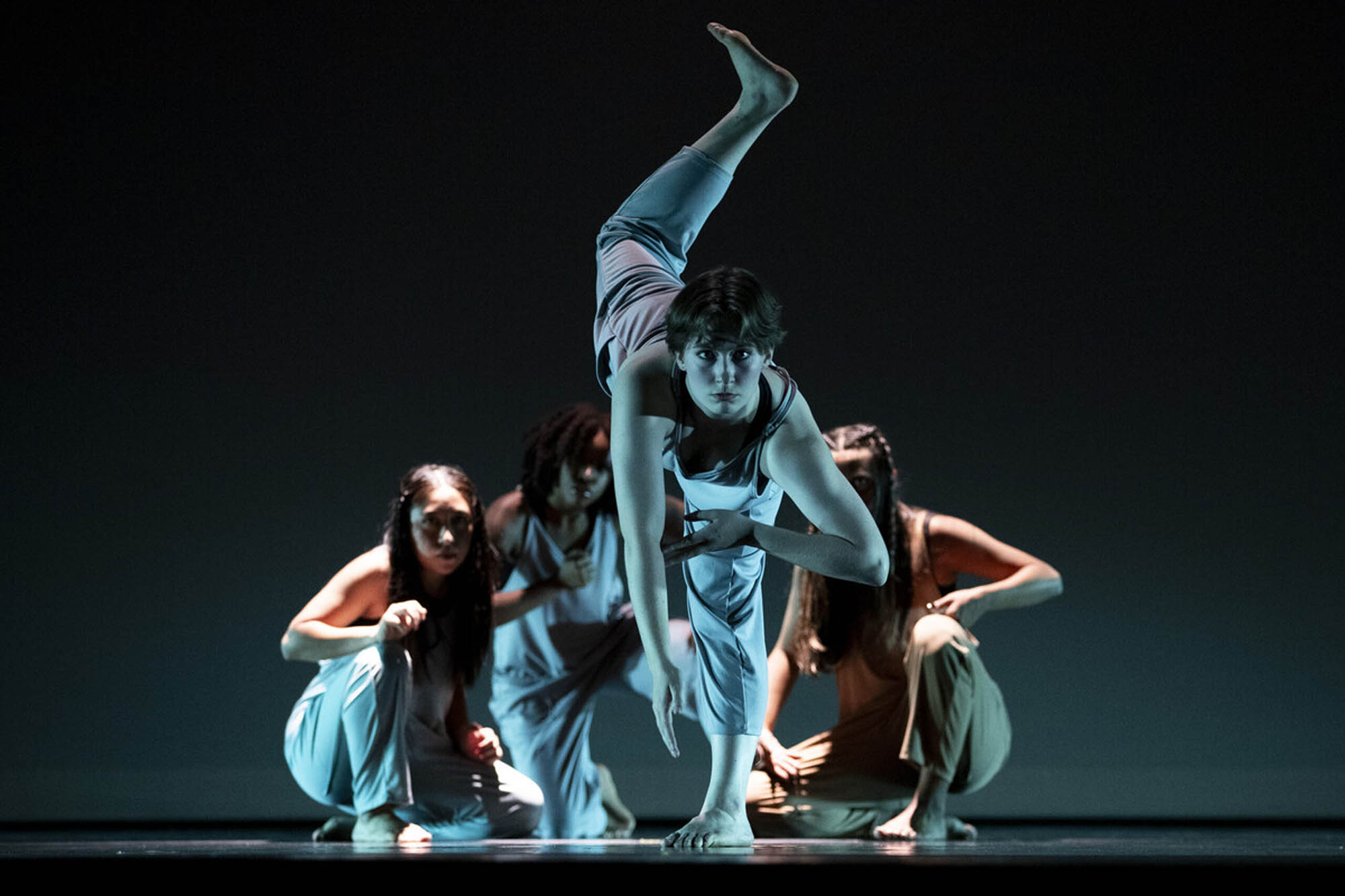 Dancers performing on stage