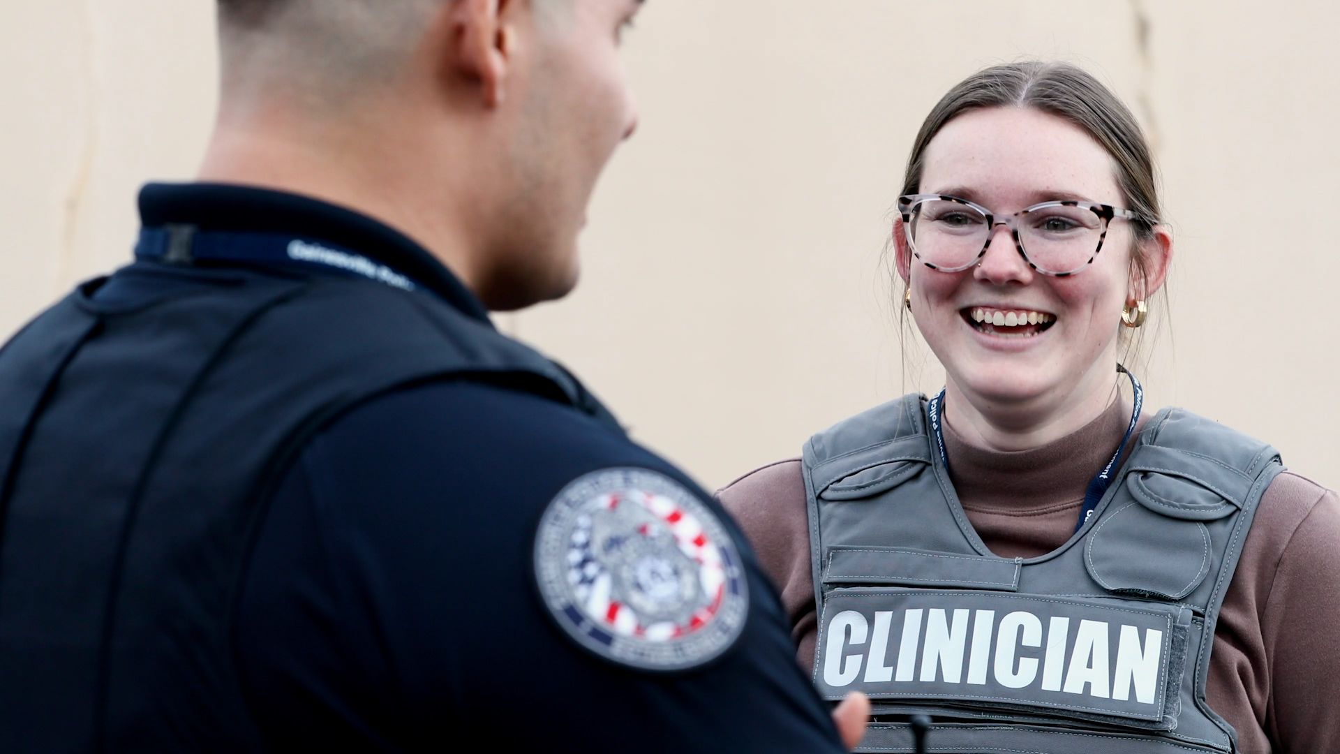A clinician with a GPD officer