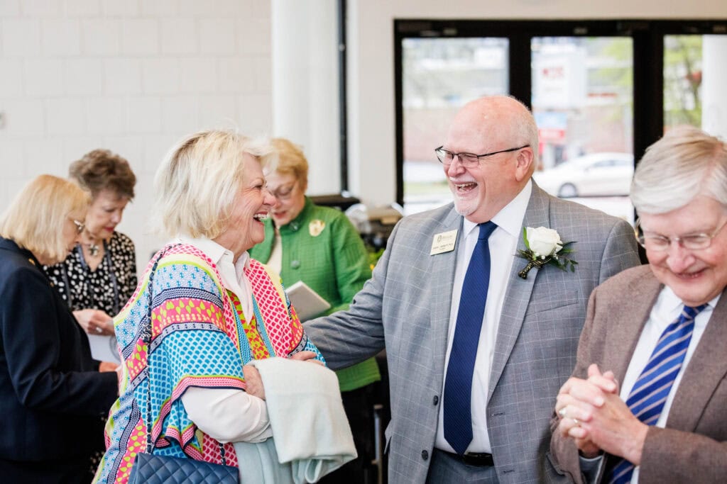 Dr. Barnett speaks with alumni