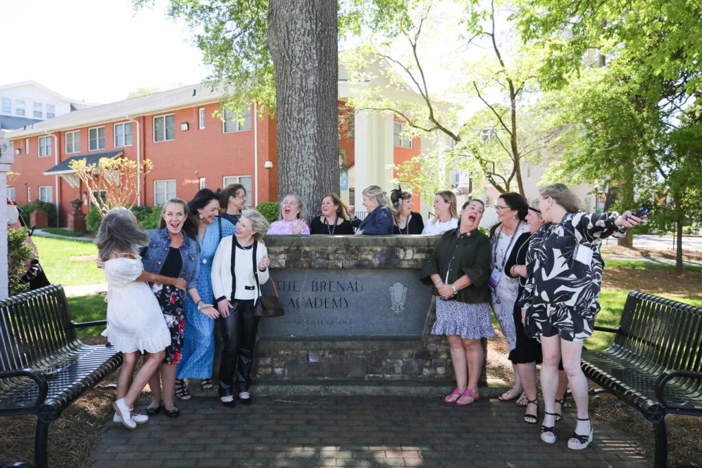 Academy alumnae outside the Academy building